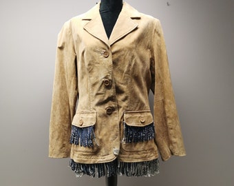 Upcycled Suede Jacket -Size Large