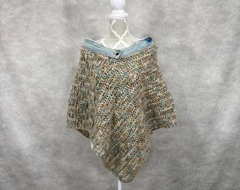 Upcycled Knit Poncho-O/S