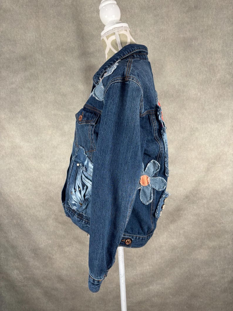 Upcycled Jeansjacke - Medium Bild 10
