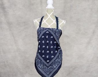 Upcycled Bandana Top - S/M