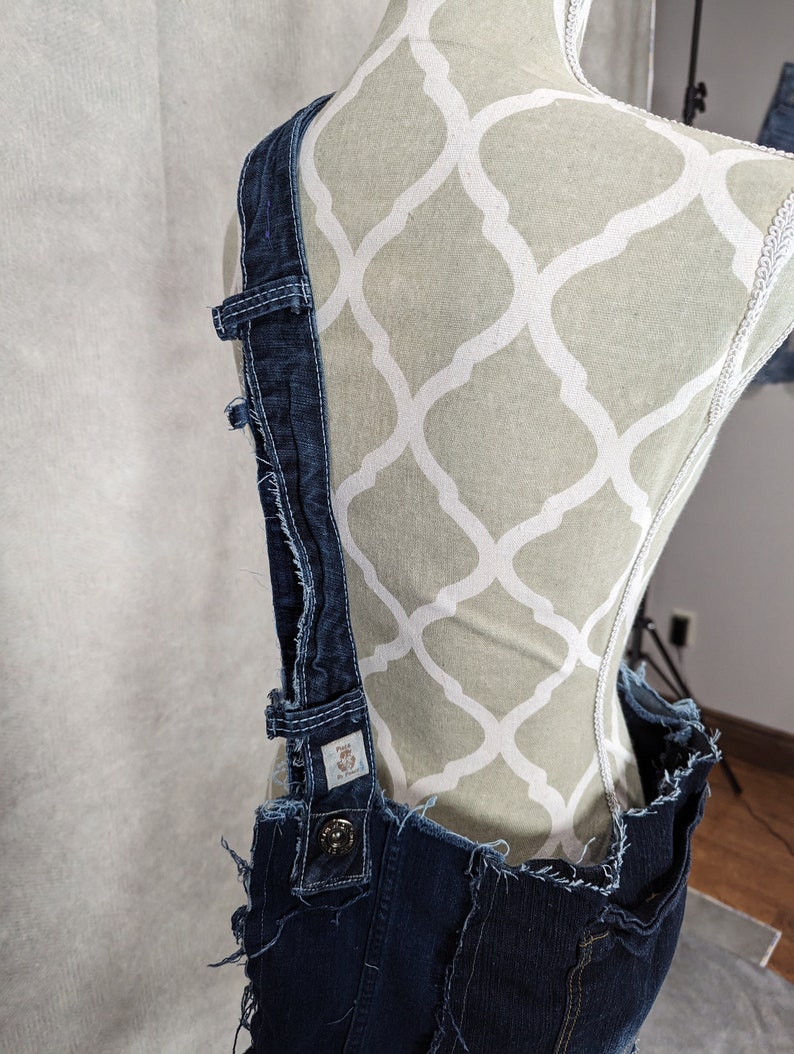 Axelväska/toteväska i återvunnet denimmönster bild 5