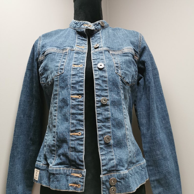 Upcycled Women/'s Denim Jacket-Size Small