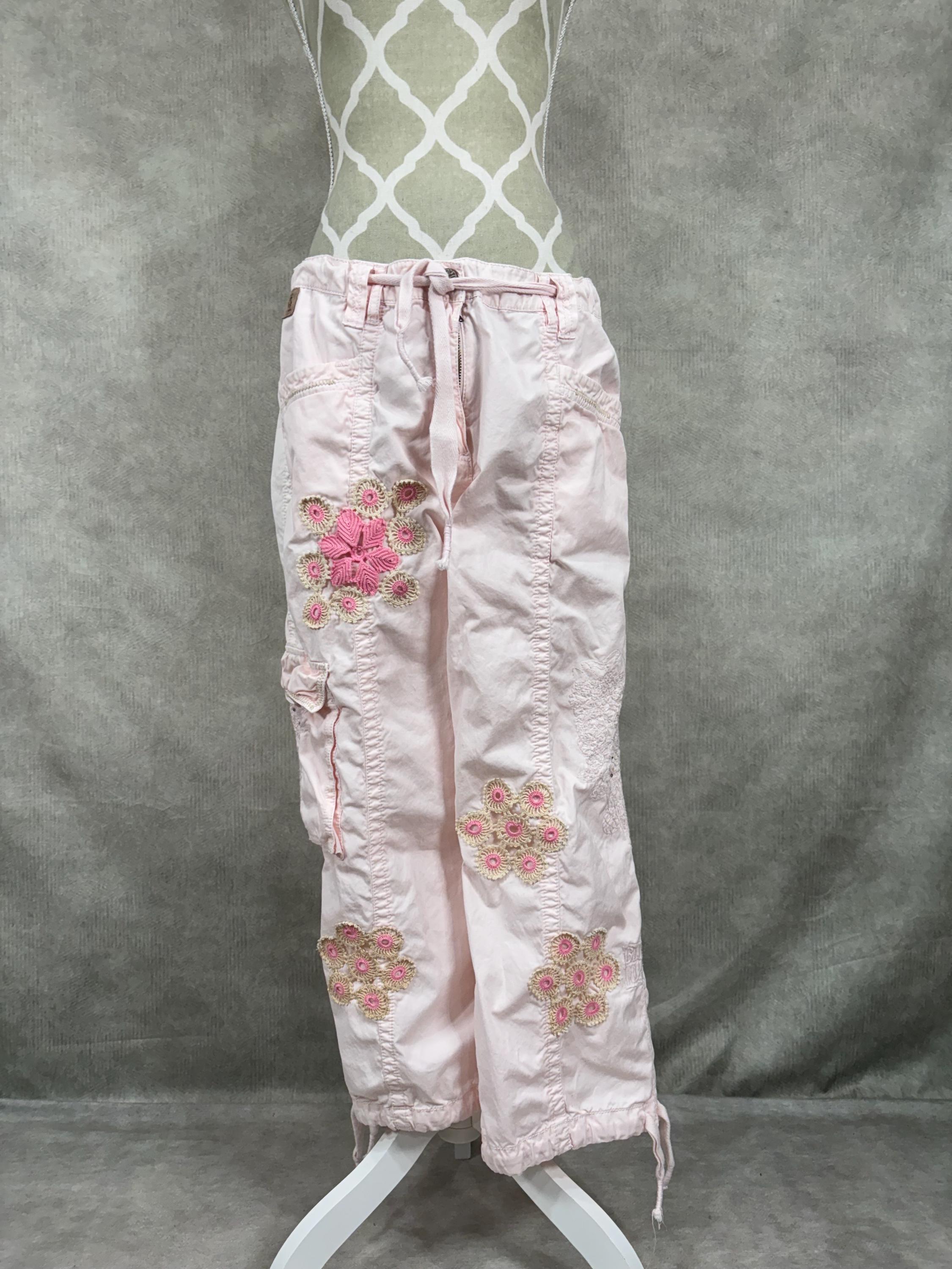 Jean Capri Femme Lucky Brand Rose Stretch - Taille 0/25, Occasion Très Bon état