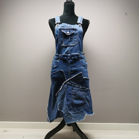 Buy Vemubapis Women Denim Overall Dress Jeans Jumper Adjustable Casual  Pinafore Dresses Skirt Blue US 10 at Amazon.in