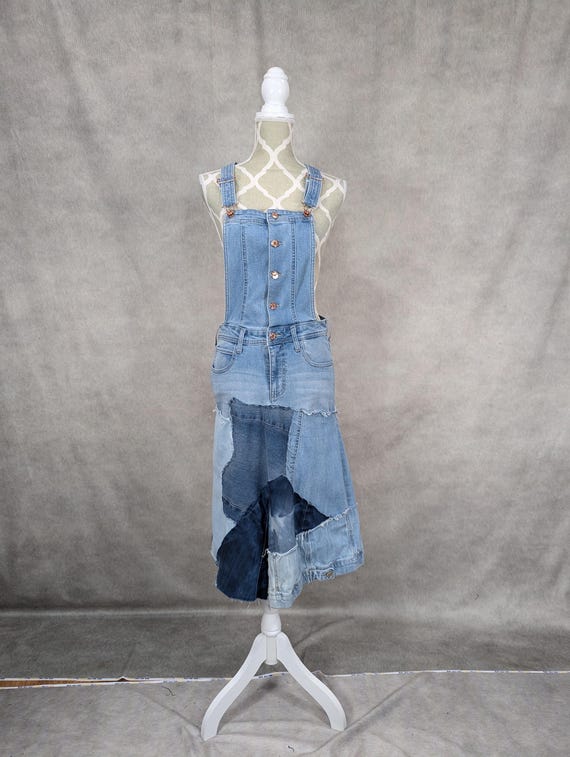 white christmas dresses Agnes Denim Overall Dress