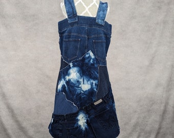 Upcycled Denim Patchwork Dress -large - Etsy