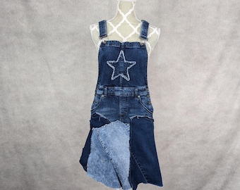 This Denim Overalls Dress is Made From Recycled Denim. It Uses Just One  Pair of Overalls and Many Cut Denim Pieces. Unique and Sustainable. - Etsy
