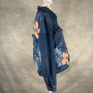 Upcycled Jeansjacke - Medium Bild 3