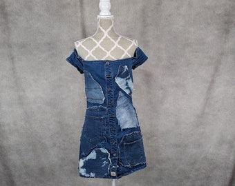 Upcycled Guess Brand Denim Dress- Large