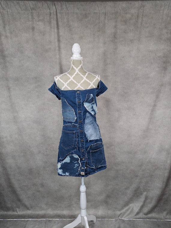 denim dress guess Guess Naomy Denim Dress - Blue