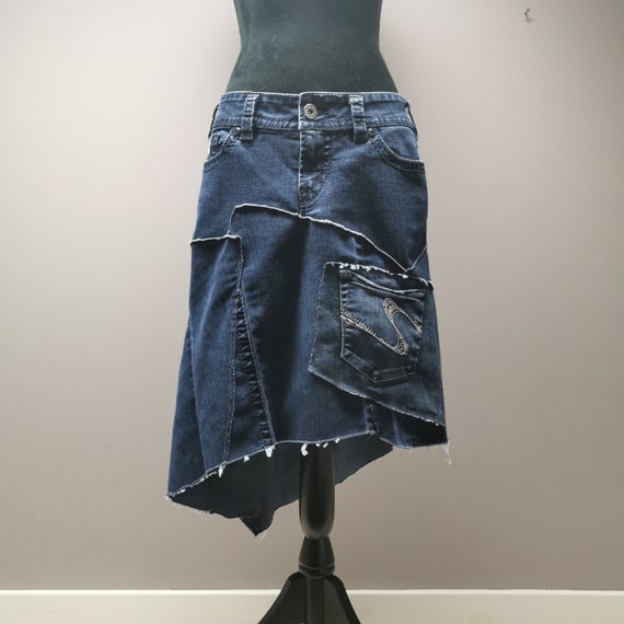 Silver jean skirt canada cheap