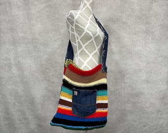 Upcycled Knit Shoulder Bag