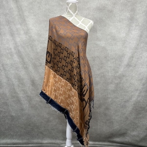 Upcycled Women's Lightweight Poncho With Denim Trim-O/S