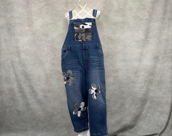 Upcycled Denim Overalls -XL