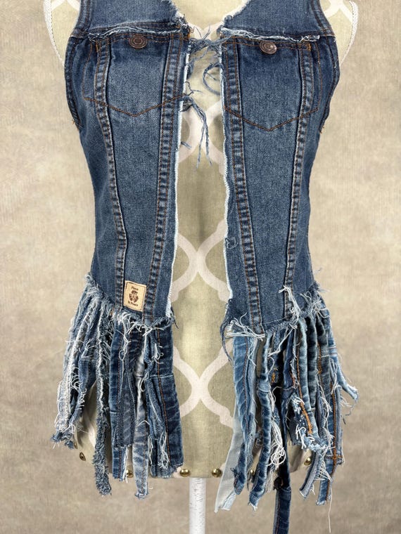 【DISCERNMENT】23SS★ DISCERNMENT's made denim crop vest Amazon.com: CIDER Women's Denim Vest V Neck Sleeveless Crop