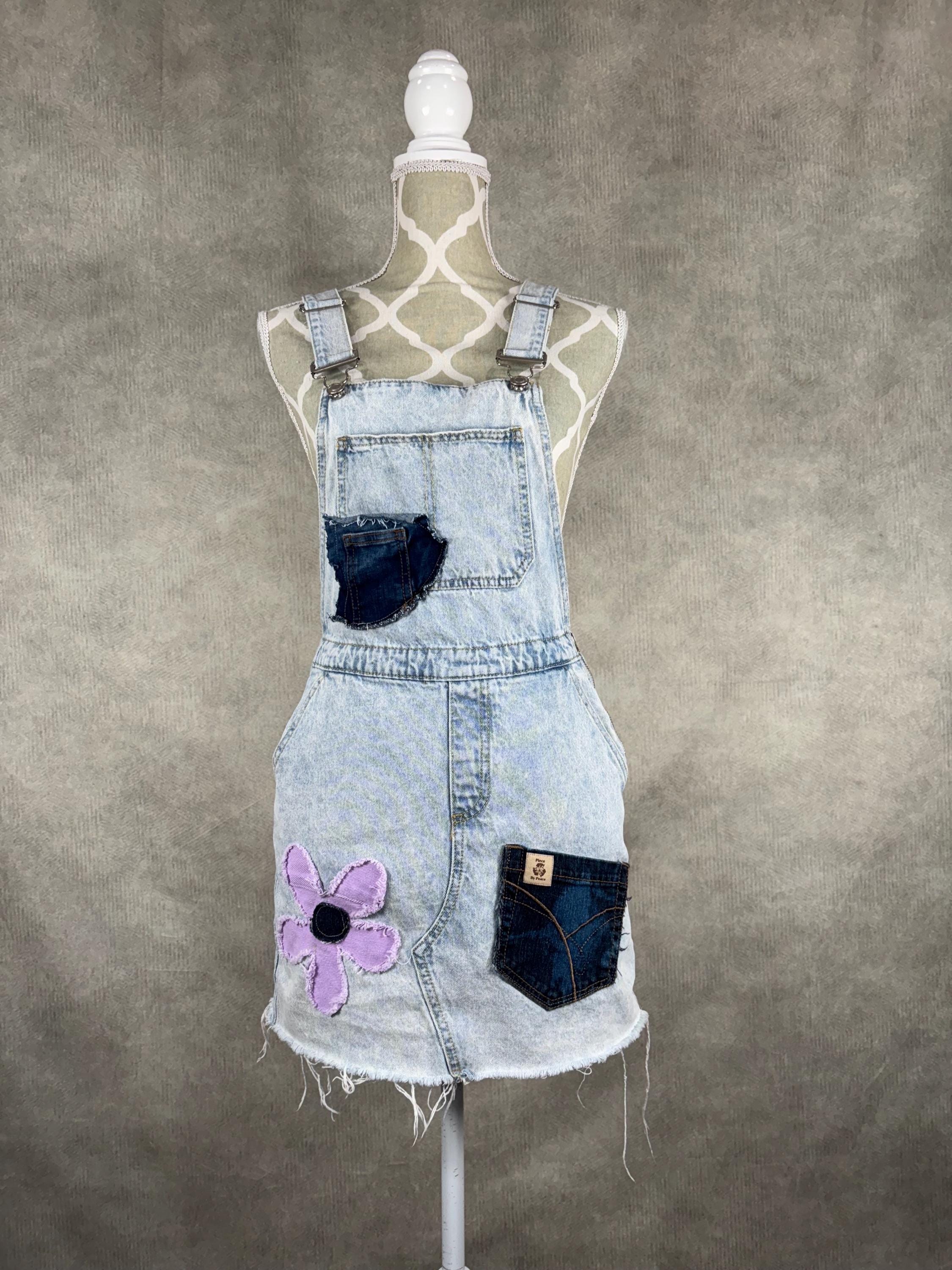 plus size denim bib dress Plus Size Denim Overall Dress for Women Sleeveless V Neck Denim Jumper Dress Pinafore