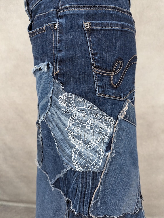 knuth marf　twobuckles patchwork denim XS twobuckles patchwork denim(unisex)/3color | KNUTH MARF