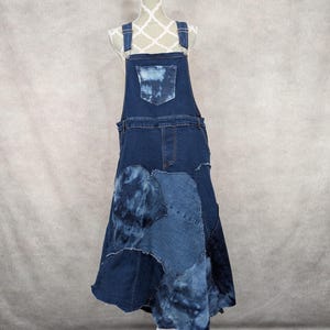 Geüpcycled denim patchwork overall jurkmaat XL