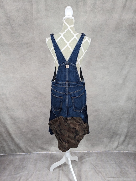 Upcycled Denim and Camo Patchwork Overall Dress -large - Etsy