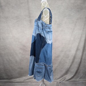 Niche Shirt Collar Denim Patchwork Dress