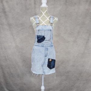 Geüpcycled denim overall-jurk - klein