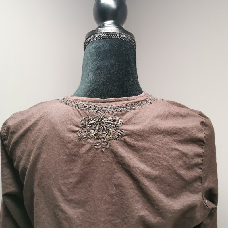 Medium Brown Tunic Blouse