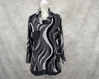 Upcycled Longer Length Lightweight Turtleneck Sweater-M/L