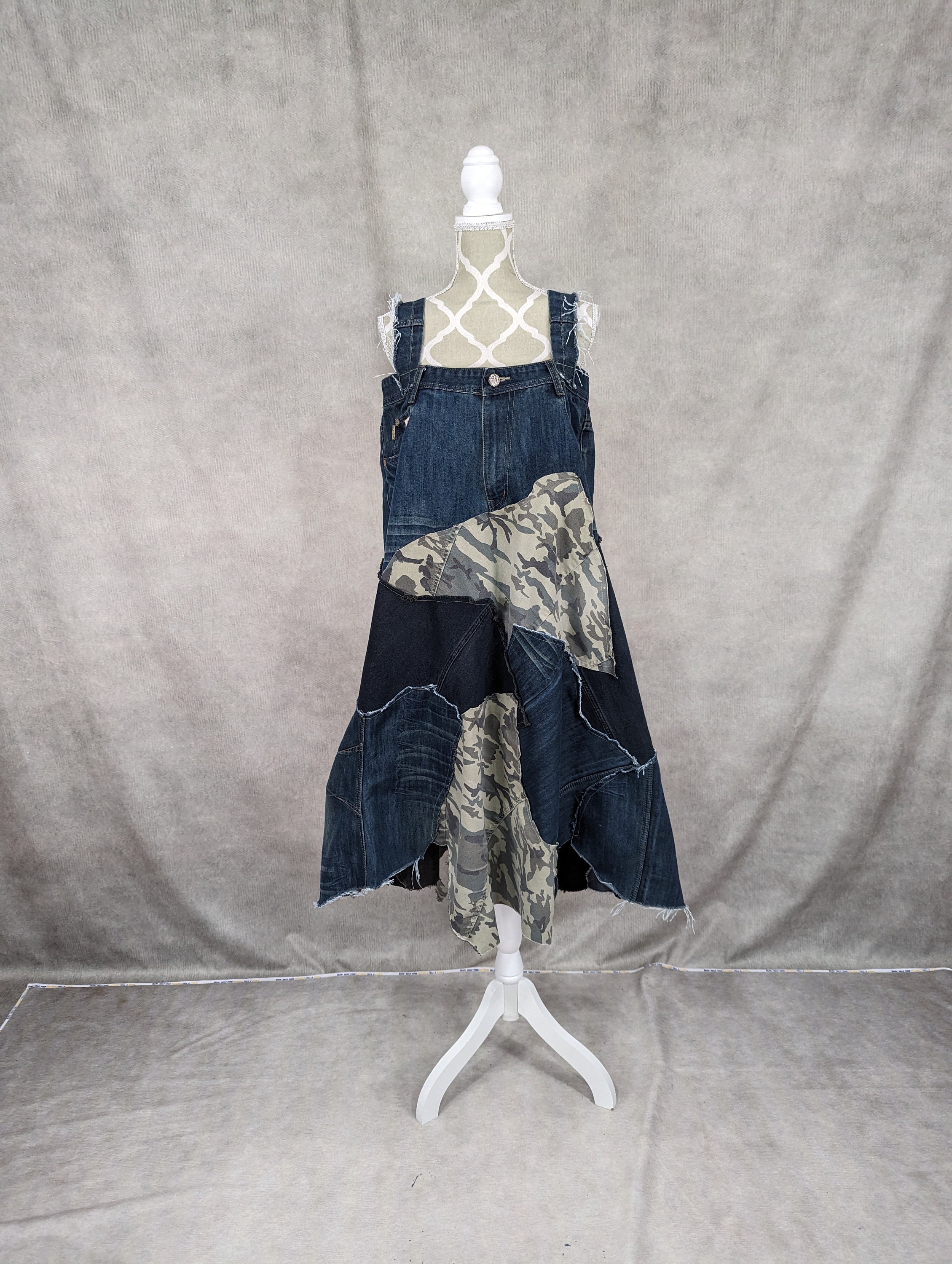 Camouflage Denim Dress - Etsy