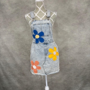 Geüpcycled denim overall-jurk - S/M