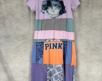 Vestito lungo patchwork riciclato - Large