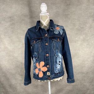 Upcycled Jeansjacke - Medium Bild 2