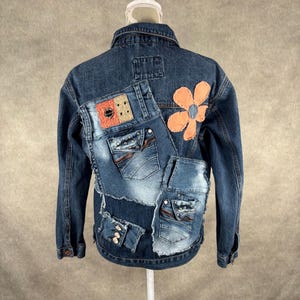 Upcycled Jeansjacke - Medium Bild 1