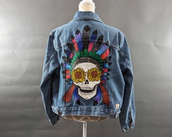 Upcycled Denim Jacket- L/XL