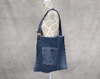 Upcycled Denim Shoulder Bag