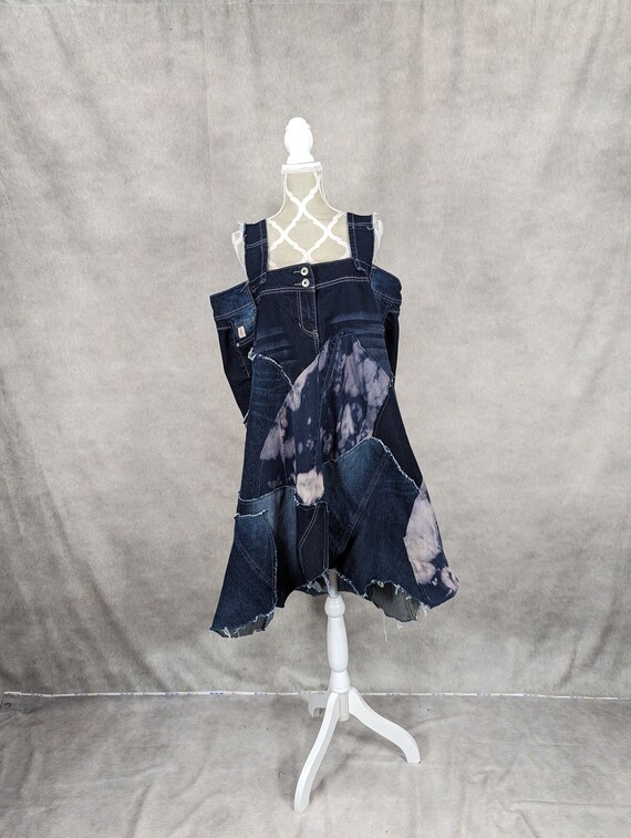 Upcycled Denim Patchwork Dress -XL Upcycled Denim Patchwork Dress -XL