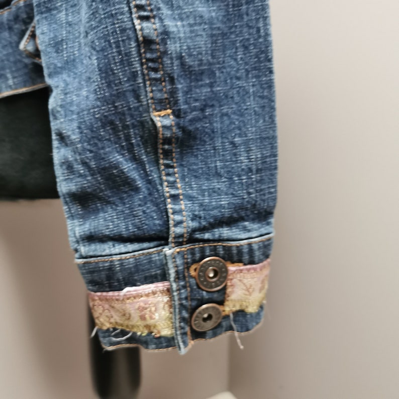Upcycled Women/'s Denim Jacket-Size Small