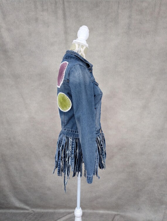 ○ALEXIA STAM○ Fringe Hem Denim Jacket ALEXIA STAM Fringe Hem Denim Jacket S