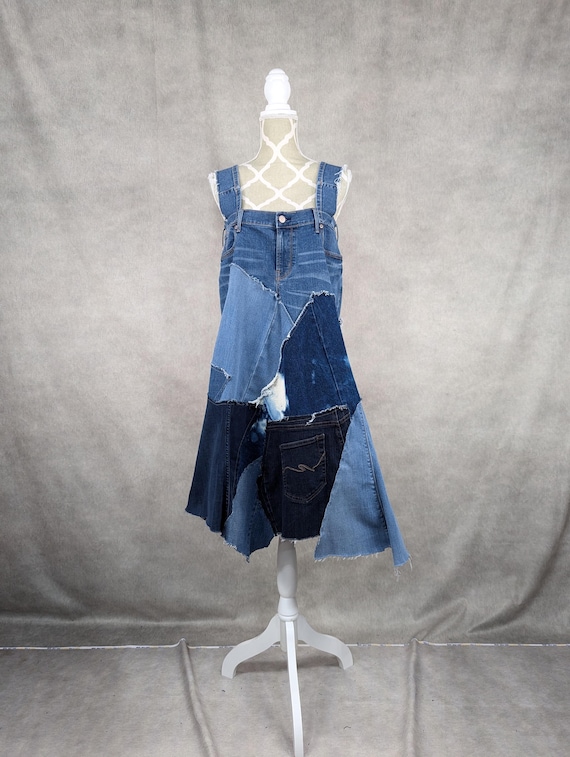 flowy denim dress TRIBAL BLUE THREAD BUTTON FRONT TENCEL Wilkins & Olander and assorted sweater chains Vintage Flowy Denim Dress for