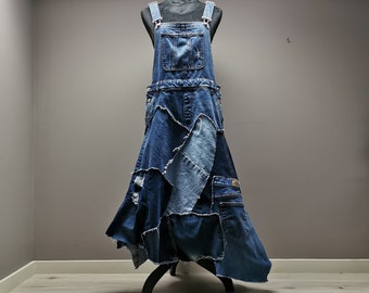 Denim Overall Dress - Etsy