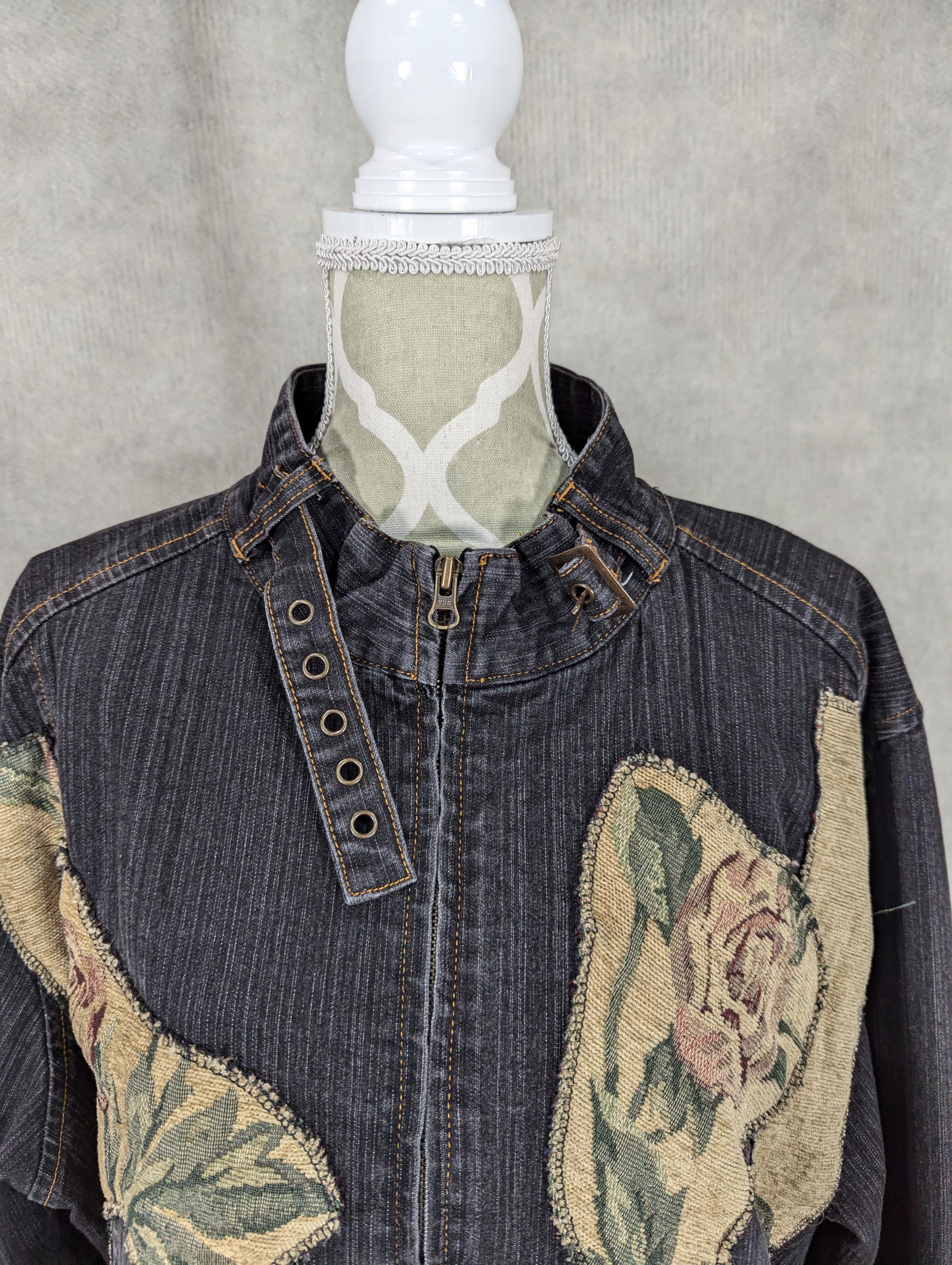 Black denim jacket size 24 online