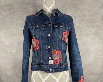 Återvunnen jeansjacka - Medium