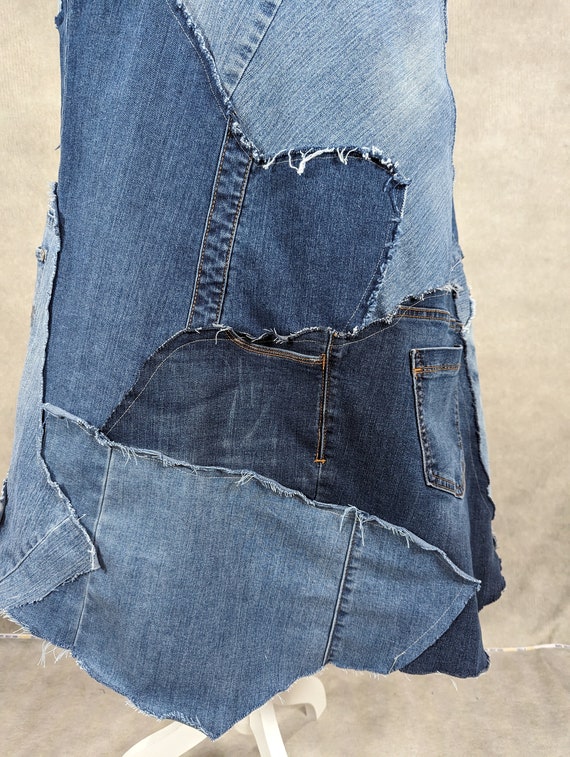 Upcycled Denim Patchwork Dress -XL - Etsy