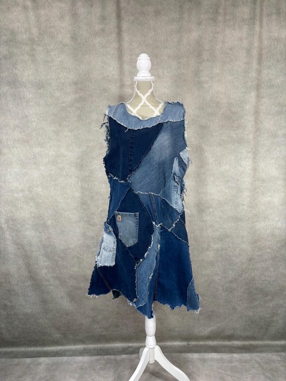 patchwork denim dress Dolce & Gabbana Denim Dress With Patchwork