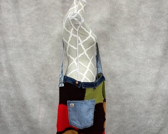 Upcycled Knit Crossbody Bag