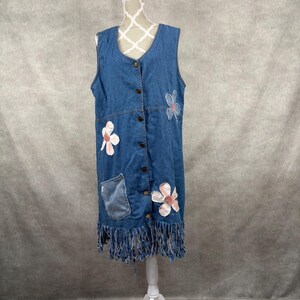 denim fringe dress plus size Ruffled Hem Button Up Denim Midi Dress Plus Size Boho Fringe