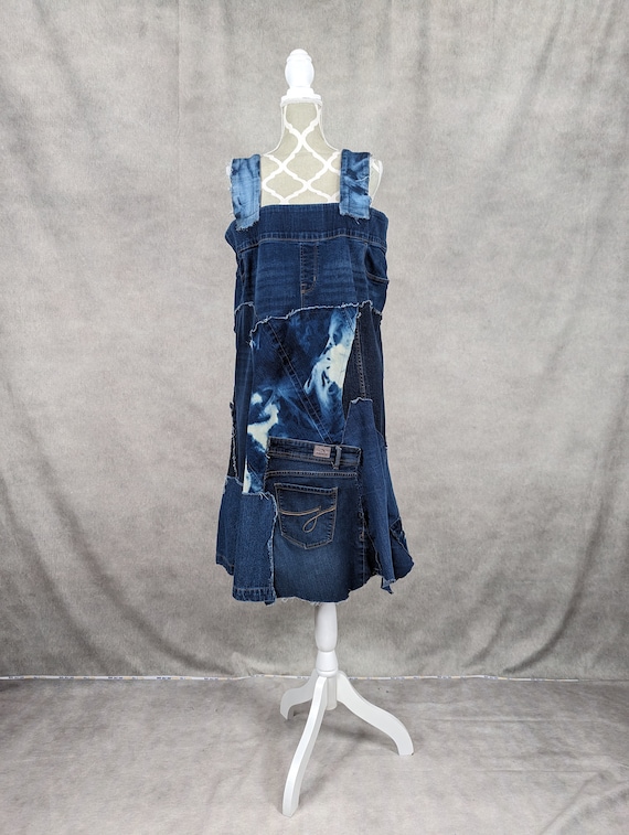 Upcycled Denim Patchwork Dress -Large Upcycled Denim Patchwork Dress -Large