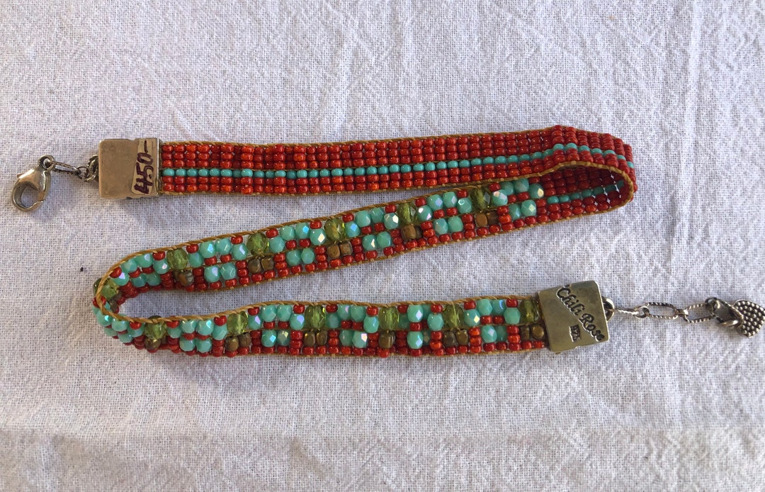 Chili Rose Beaded Wrap Bracelet