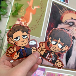 Hannibal Lector and Will Graham Waterproof Vinyl Stickers