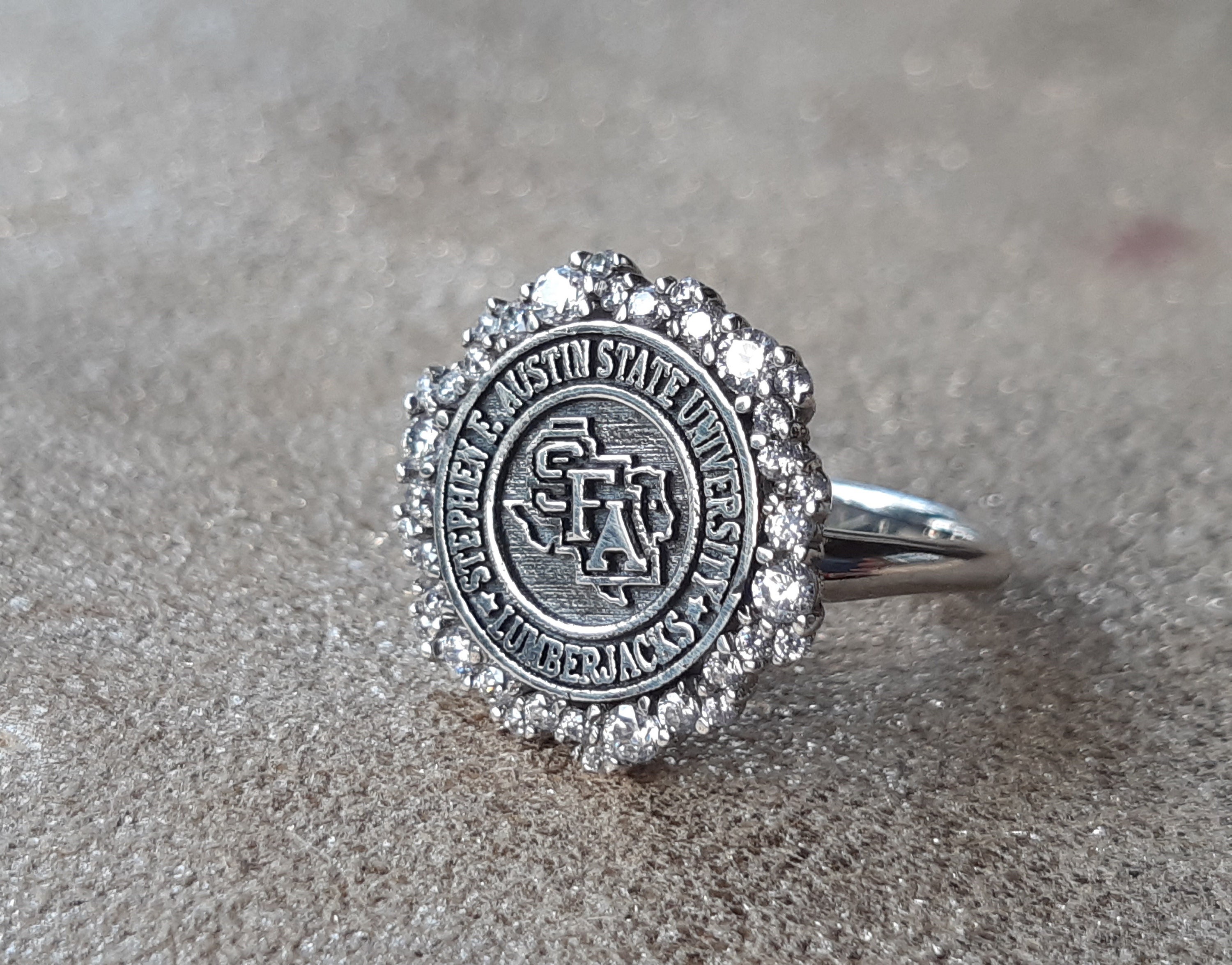 925 Silver Class Ring College Rings For Women Graduation Etsy