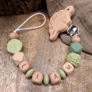 Pacifier chain with name "Leaf" | Many different colors